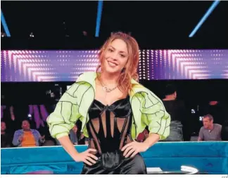  ?? EFE ?? Shakira en un programa estadounid­ense hace unos días, en una foto compartida en las redes.