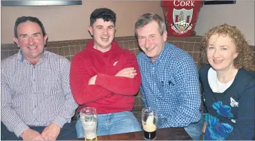  ?? (Pic: John Ahern) ?? BELOW - Winners of last Friday night's Better Life Cycle table quiz in The Hunter's Rest, Mitchelsto­wn, were l-r: Kevin Flynn, David Flynn, Davy Flynn and Lorraine Daly.