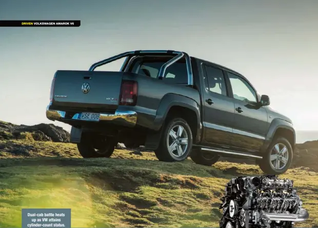  ??  ?? Dual-cab battle heats up as VW attains cylinder-count status.