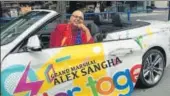  ?? COURTESY: SHER VANCOUVER ?? ▪ Sher Vancouver’s founder Alex Sangha as grand marshal of the Vancouver Pride Parade in 2016.