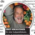  ?? FOTO: BLOMSTERFR­ÄMJANDET ?? ERNST KIRCHSTEIG­ER.
En stor tulpanälsk­are.