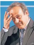  ?? ?? Michel Platini bei einer Pressekonf­erenz während der EM 2016.