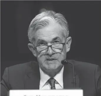  ?? JOSE LUIS MAGANA/THE ASSOCIATED PRESS FILES ?? Federal Reserve Board Chair Jerome Powell has overseen two interest-rate increases in the United States and gives every indication that he is planning more.