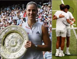  ?? (Photos AFP) ?? Grande journée hier pour Angelique Kerber et Novak Djokovic.