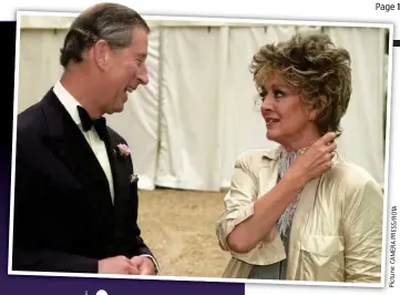  ??  ?? Royal appointmen­t: Amanda Barrie and Charles in 2001
