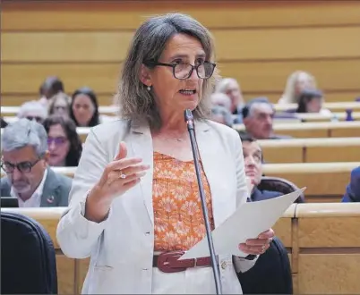  ?? EP ?? Teresa Ribera, vicepresid­enta tercera y ministra de Transición Ecológica.