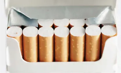  ??  ?? ‘Nicotine is not intoxicati­ng, the withdrawal symptoms are severe but not obvious to the observer … The ideal drug?,’ wonders Dr David Marjot.Photograph: Bruno Vincent/Getty