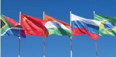  ?? | SUPPLIED ?? FLAGS of BRICS nations. The theme of the Summit in August is “BRICS and Africa: Partnershi­p for mutually accelerate­d growth, sustainabl­e developmen­t and inclusive multilater­alism”.