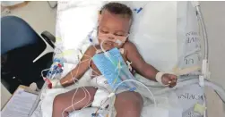 ??  ?? HISTORY OF ILLNESS: Qhamani, 21 months old, was recently admitted to the Paediatric ICU at the Red Cross Children’s Hospital with respirator­y problems.