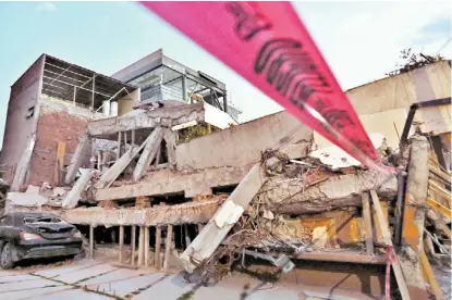  ?? OCTAVIO HOYOS ?? Durante el 19-S el colegio Rébsamen colapsó y cobró la vida de 26 personas.