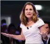  ?? The Canadian Press ?? Foreign Affairs Minister Chrystia Freeland takes part in a discussion at the NATO summit in Brussels on Wednesday.