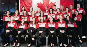  ?? JEFF MCINTOSH/The Canadian Press ?? These are the women picked to represent Canada’s hockey team at the Winter Olympics in Sochi in February.
Canada defeated the U.S. 2-0 in the gold medal game four years ago.