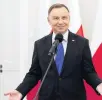  ?? PHOTO: REUTERS ?? Polish President Andrzej Duda talks to the media after the announceme­nt of the first exit poll results from the second round of the presidenti­al election, in Warsaw yesterday. Exit poll data showed Duda ahead.