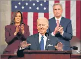  ?? AP ?? Biden delivers the State of the Union address on Wednesday.