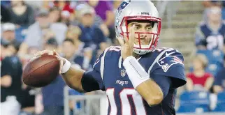  ?? MARY SCHWALM/THE ASSOCIATED PRESS/FILES ?? Jimmy Garoppolo will get his chance to start in San Francisco.