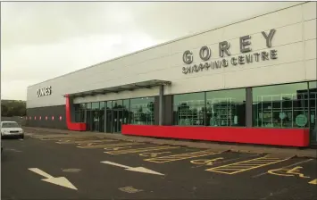  ??  ?? An empty Gorey Shopping Centre.