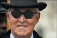  ?? MANUEL BALCE CENETA - THE ASSOCIATED PRESS ?? In this Feb. 20 file photo, Roger Stone arrives for his sentencing at federal court in Washington.