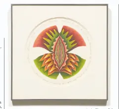  ?? Jessica Silverman Gallery ?? Judy Chicago’s “Study for Untitled Test Plate” (1974-75).
