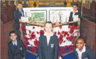  ?? Picture: Ian Wolverson ?? Ashford Preparator­y School pupils joined commemorat­ions at St Mary’s Church in Great Chart