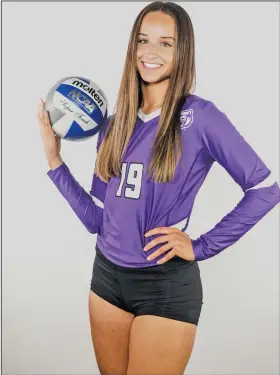  ?? Central Arkansas Sports Informatio­n ?? Ready for the season: Central Arkansas’ Anna Williams, a former standout at West Side Christian, ranked second on the team in assists and had 87 digs in 2020. Williams and UCA open the 2021 volleyball season next Friday.