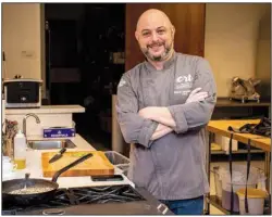  ?? (Arkansas Democrat-Gazette/Cary Jenkins) ?? Shane Henderson, executive chef at Ben E. Keith Foods Mid-South, is collaborat­ing on the appetizer course for “An Eggs-Quisite Evening,” a fusion of two former Youth Home fundraiser­s centering on a high-end five-course meal.