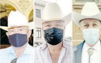  ?? GERARDO AGUIRRE ?? Pedro Quezada, Anselmo Rascón y Vicente Anselmo Nevares