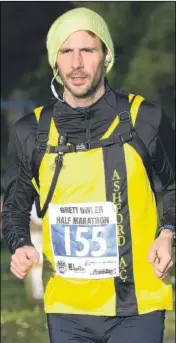  ?? Picture: Paul Amos FM5004527 ?? Ashford AC’s Neil Kennett came home in 43rd place in the Owler Half Marathon, in a time of 1hr 50min 46sec