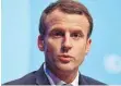  ?? FOTO: AFP ?? Frankreich­s Präsident Macron in Bonn: „Amerika ersetzen!“