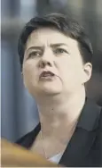  ??  ?? 0 Ruth Davidson had become ‘uncomforta­ble’ over Brexit