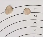  ??  ?? Sako 123-gr rounds shot consistent groups at 100 yards for those who do not wish to reload