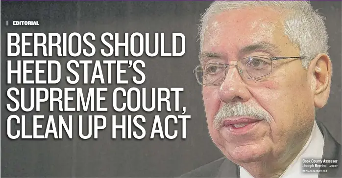  ?? | ASHLEE REZIN/ SUN- TIMES FILE ?? Cook County Assessor Joseph Berrios