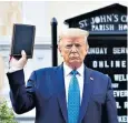  ??  ?? Devout: President Trump holds the Bible, which he claims is his ‘favourite book’