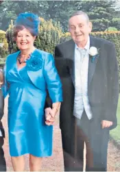  ??  ?? Life partners: Sean Gardner’s aunt, Audrey and Russell Wolton, her husband, both caught coronaviru­s and were treated in hospital. Only she survived