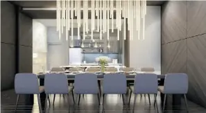  ?? Supplied ?? Shared dining areas and party kitchens in condos can make entertaini­ng easy.