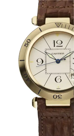  ??  ?? Pasha is one of Cartier’s most historical timepieces that represent freedom and uniqueness beyond luxury