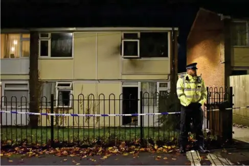  ?? (PA) ?? The scene in Nottingham where two chi l dren died and a woman was l eft critica ll y injured