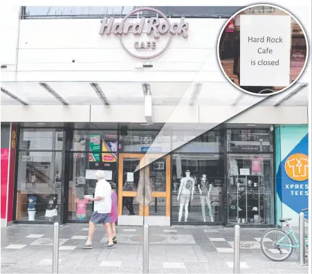  ?? Picture: Richard Gosling ?? The Hard Rock Cafe is said to be looking for a new home after its shock closure.