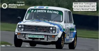  ??  ?? J BLOXHAM
BMW driver Turkington is set to share Brooks’s Mini in Gerry Marshall Trophy