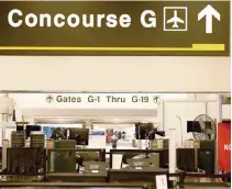  ?? PEDRO PORTAL pportal@miamiheral­d.com ?? Miami Internatio­nal Airport’s Concourse G closed at 12:45 p.m. Saturday as the partial government shutdown continued, and the airport sent TSA workers to busier checkpoint­s.