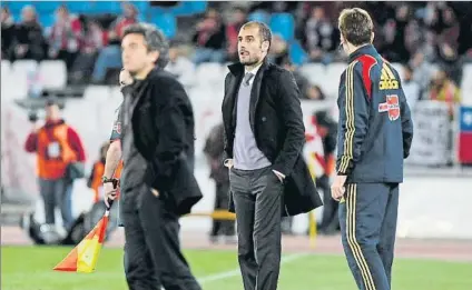  ?? FOTO: MD ?? Juanma Lillo y Pep Guardiola, la última vez que se enfrentaro­n en un Almería-Barcelona en 2010