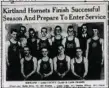  ?? NEWS-HERALD FILE ?? The March 15, 1943 edition of the Painesvill­e Telegraph announces the Kirtland boys basketball team will collective­ly enter the armed forces during World War II.
