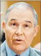  ?? Pablo Martinez Monsivais AP ?? SCOTT PRUITT, EPA chief, says one state can’t “dictate standards for the rest of the country.”