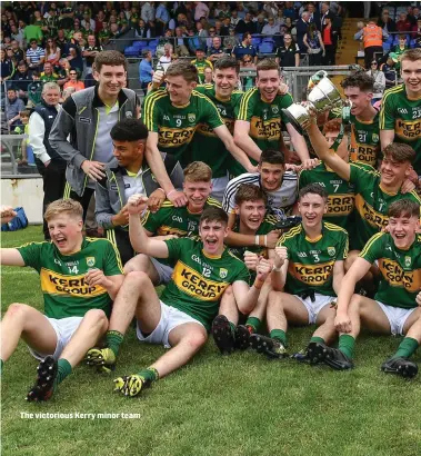  ??  ?? The victorious Kerry minor team