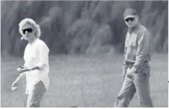  ?? FBI ?? LAST DAYS OF FREEDOM: An image from video provided by the FBI shows James ‘Whitey’ Bulger and longtime girlfriend Catherine Greig. The image was part of the publicity campaign that led to Bulger’s capture.