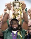  ??  ?? BOKS worked hard to bring home the Webb Ellis Cup, says Laureus ambassador.