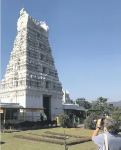  ?? Photo: Waisea Nasokia ?? A tourist at the Balaji temple.