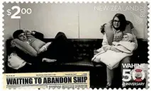  ??  ?? Murray and Sharon Major with baby Sarah on the Wahine before it sank. The photo features on an NZ Post stamp marking 50 years since the sinking.