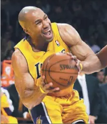  ?? Wally Skalij Los Angeles Times ?? DEREK FISHER is leaving the Lakers for the second time. He played two seasons with Golden State and one with Utah.