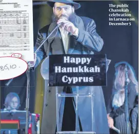  ??  ?? The public Chanukah celebratio­n in Larnaca on December 5