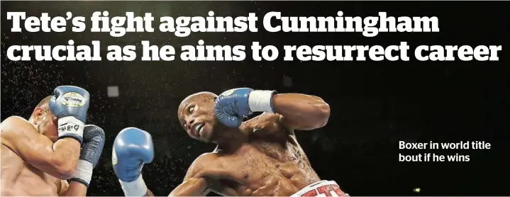  ?? /CHARLES MCQUILLAN /GETTY IMAGES ?? Zolani Tete against Omar Andres Narvaez in the WBO Bantamweig­ht Championsh­ip title fight at SSE Arena Belfast Northern Ireland in 2018.